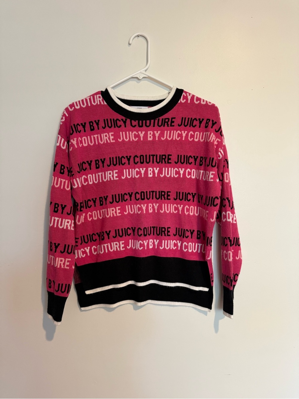 Juicy Couture Pink Logo Knit Sweater